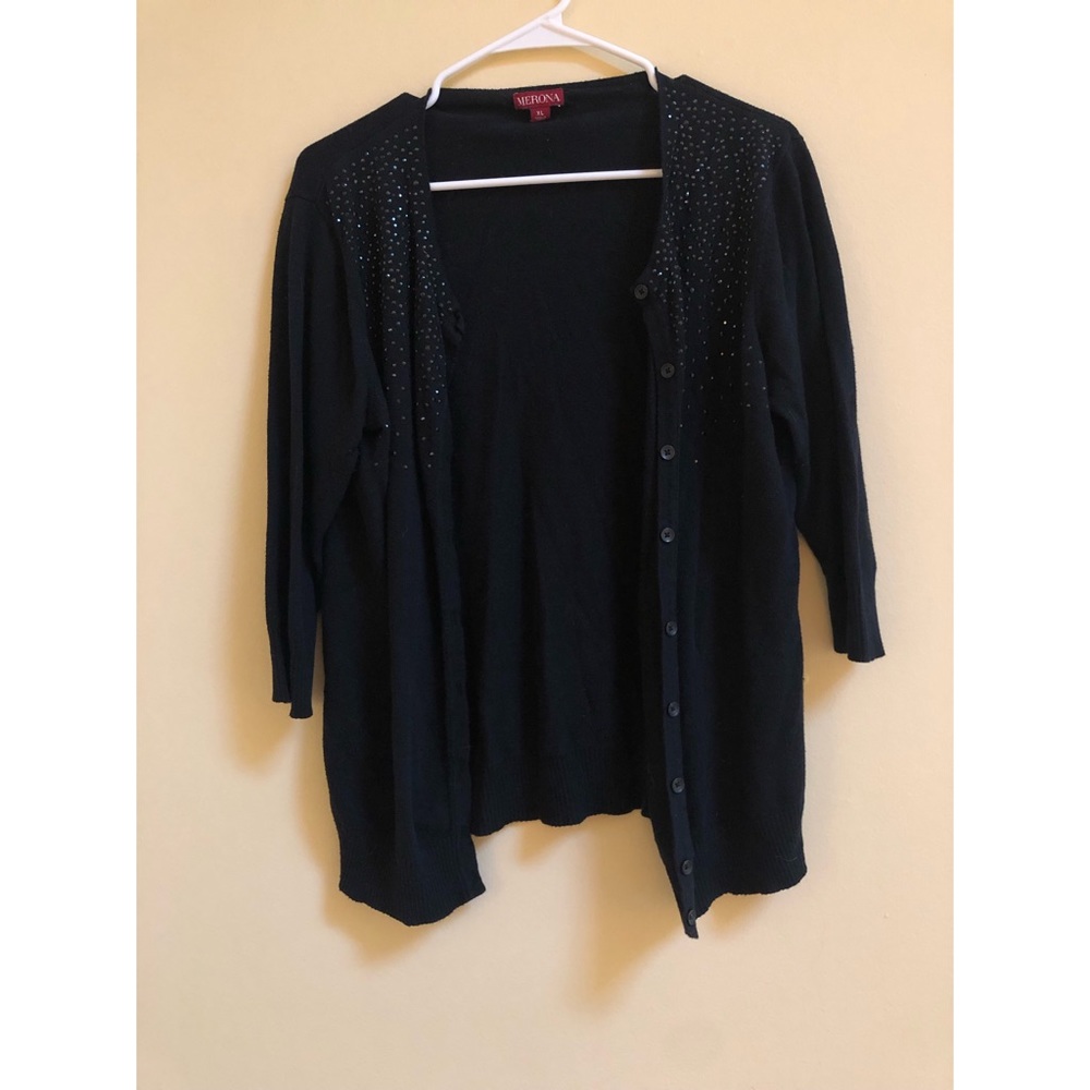 🖤 sparkly black cardigan XL merona 🖤
